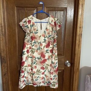 Cream & Floral Dress